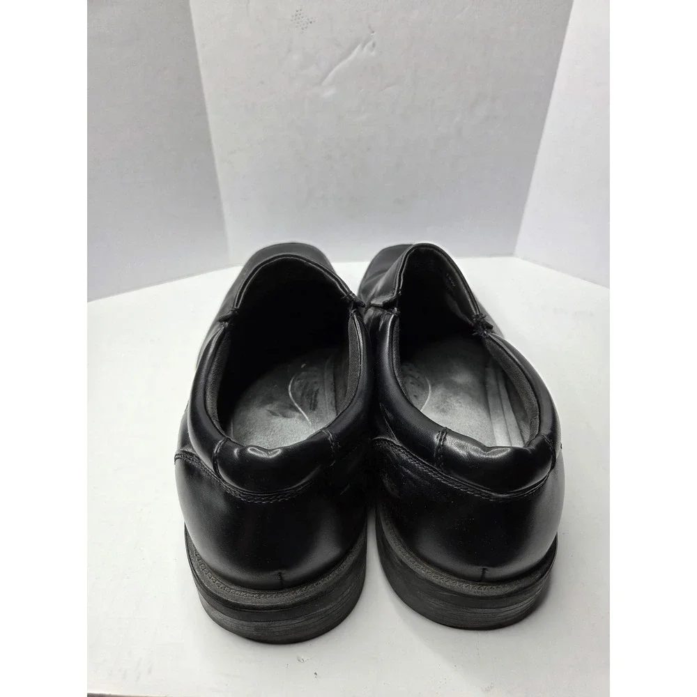 Dockers Mens Black Leather Slip On Loafers Square Toe Shoes 90-93194 Size 13W‎